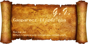 Gasparecz Ifigénia névjegykártya